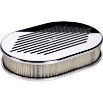 Small Ball Milled Oval Air Cleaner - Small Polished