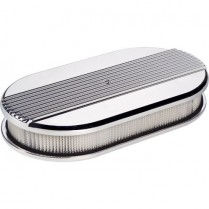Large Ribbed Oval Air Cleaner - Polished