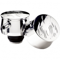 Flamed Round PCV Breather w/1-1/4" - Polished