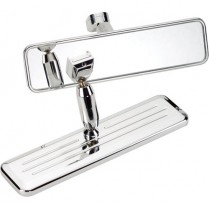 Ball Milled Rear View Mirror - Polished