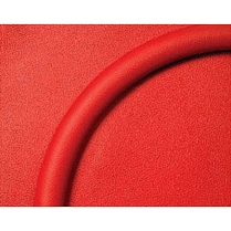 14" D-Shaped Half Wrap Trim Ring - Red Leather