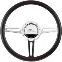 Split Spoke Half Wrap Steering Wheel - Polished 14"