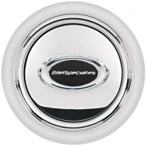 Smooth Pro-Style w/Black Billet Logo Horn Button - Polished