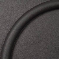 15.5" Half Wrap Trim Ring - Black Leather