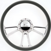 Vintec Half Wrap Steering Wheel - Polished 15.5"