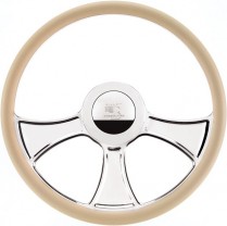 Chicayne Half Wrap Steering Wheel - Polished 15.5"