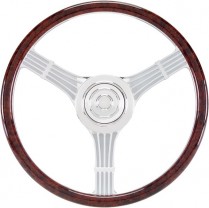 Banjo Half Wrap Steering Wheel - Polished 15.5"