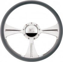 GTX01 Half Wrap Steering Wheel - Polished 15.5"