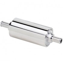 <N/A> Smooth 3/8" Barbed Fuel Filter - Polished