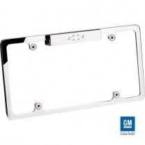 Bowtie License Plate Frame with Light - Polished