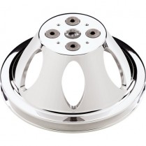 1 Groove Water Pump Pulley for SB Chevy SWP - Polished