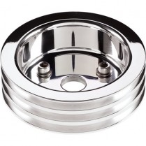 3 Groove Crankshaft Pulley for SB Chevy SWP - Polished