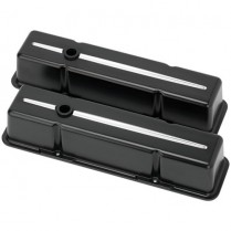 Streamline Aluminum Tall Valve Covers SB Chevy - Black