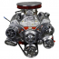 New BP 327 cid Vette Crate Engine with Pulley Kit Tack Drive