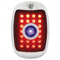 1937-38 Chevy Stainless LH LED Tail Light Assy w/Blue Dot