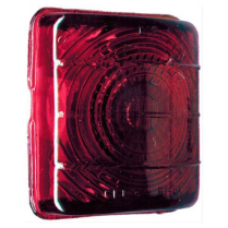 1951-52 Chevy Car 12 Volt R/H Tail Light Lens with Red Glass