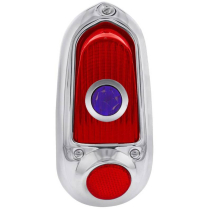 <N/A> 1949-50 Chevy Taillight w/Chrome Bezel & Blue Dot Lens