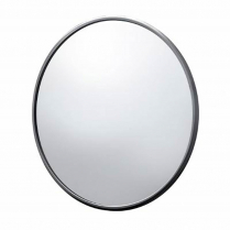 5" Round Ribbed Mirror Head with 1/4"-20 Stud - Black