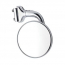 Chrome 3" Round Curved Arm Peep Mirror with Flat Lens