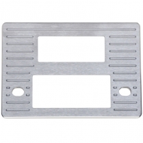 1937-38 Ford Radio Panel with A/C Vent - Satin Aluminum