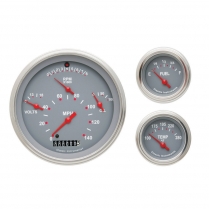 1957 Chevy Gauge Kit in Grey Silver Series - SLF