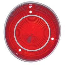 1971 Malibu & SS Red LH Plastic Tail Light Lens with SS Trim