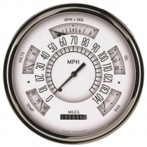 1949-50 Chevy Classic Line Gauges with White Face - Ford