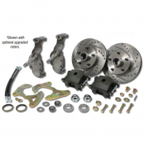 1955-57 Chevy Pass car Brake Kit with Dropped Spindles