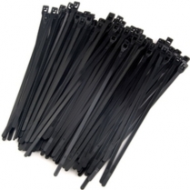 Black Cable Ties, Bag of 50 - 6-1/2" Long