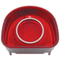 1968 Chevy Belair/Biscayne Tail Light w/SS Trim-Red Lens