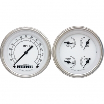 Classic White 3-3/8" Speedo/Quad - SLC