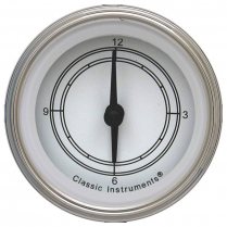 Classic White 2-1/8" Clock with Reset - SLF