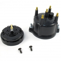 Flame Thrower Replacement VW H4 Black Dist Cap & Rotor