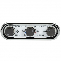 VA Gen 4 Horiz Chrome 3 Knob Climate Control - Satin/White