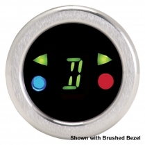 Round 1-1/2" Chrome Digital Gear Shift Indicator - Green