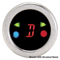Round 1-1/2" Chrome Digital Gear Shift Indicator - Red