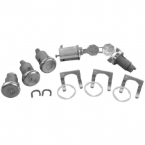 1961-62 Long Cylinder Lock Kit with Ign, Door, Glove & Trunk