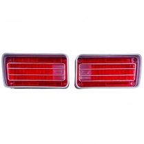 1970 Chevelle & Malibu Red Tail Lamp Lens - Pair