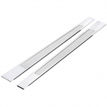 Goolsby Door Sill Plate with Engine Turn Insert - Polished