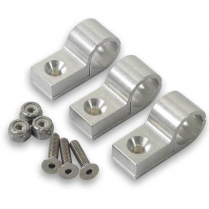 Polished Aluminum 3/16" Line Clamp - Package of 6