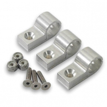 Polished Aluminum 3/8" Line Clamp - Package of 6