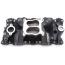 Chevy SB Black Coated Performer Air Gap  Intake Manifold