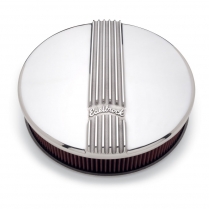 Round Cast Polished Air Cleaner for Single 4-Barrel Carb