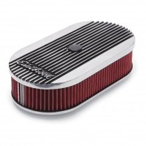 Elite II Red/Polish Air Cleaner Oval for Single 4-bbl, 2.5"