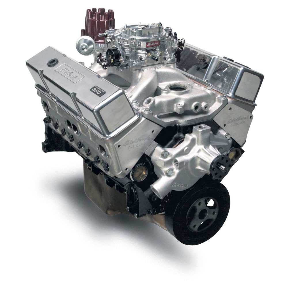 350 Chevy Crate Engine 435hp - Edelbrock Satin Finish - Product Details