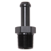 Straight Hose End 3/8" NPT to 3/8" Barb - Black Anodized