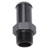 Black Anodized Straight Hose End 3/8" NPT to 5/8" Barbed