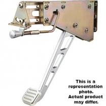 Rect Foot Operated E-Brake Windowed Arm - Chrome Ball Mill