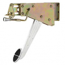 Oval Foot Operated E-Brake Solid Arm - Chrome Alum/Rubber