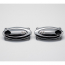 Clayton Machine Ribbed Oval Door Handles - Chrome